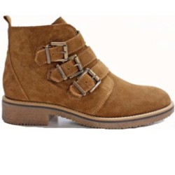 Monk Suede Ankle Boots