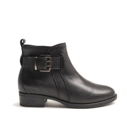 Monk Leather Ankle Boots