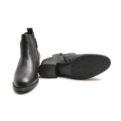 Monk Leather Ankle Boots