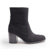 Ankle Boot Black Suede Leather