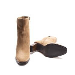 Ankle Boot Tan Suede Leather