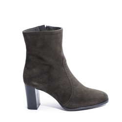 Ankle Boot Green Suede Leather
