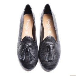 Black Tassels Flat Shoes