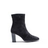 Ankle Boot Black Suede Leather