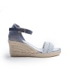 White and Blue Espadrille