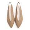 Slingback shoes in beige woven