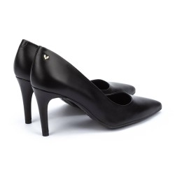Black Leather Heel Shoe