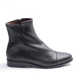 Black leather Ankle Boot