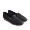 Black Suede Leather Mask Loafer