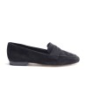 Black Suede Leather Mask Loafer