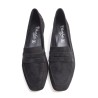 Black Suede Leather Mask Loafer