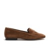 Mocasín antifaz en serraje negro. Piso cuerolite tapa