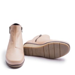 Wedge Zip Ankle Boot