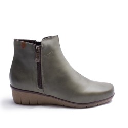 Wedge Zip Ankle Boot