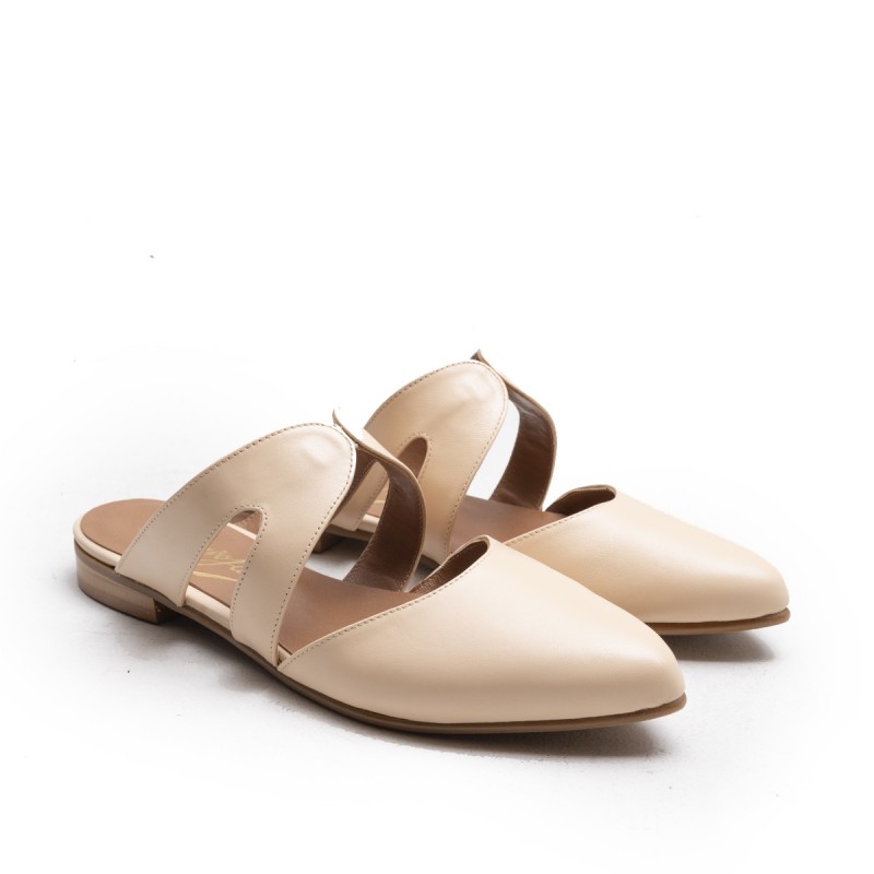 Beige Flat Shoe