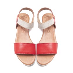 2 Bands Leather Sandals