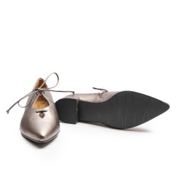 Zapato punta fina en piel tibet negro. Tacón 25/1731