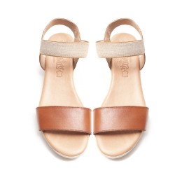 2 Bands Leather Sandals