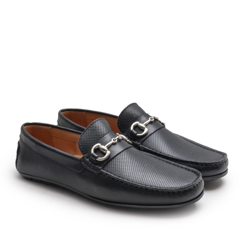 Mocasín Estribo Piel Picada Mocasín Estribo Piel Picada