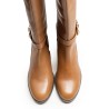 Bota Elástica Dos Hebillas Cuero