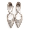 Crossed Straps Braided Ballerina