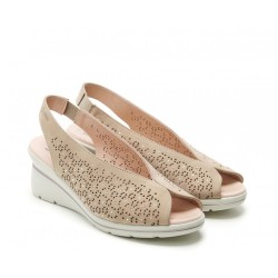 Peep Toe Cuña con Pedrería